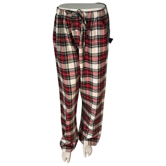 NWT Polo Ralph Lauren Mens Pajama Pant Red Green Hamilton Plaid Tartan Sz L - Picture 2 of 5